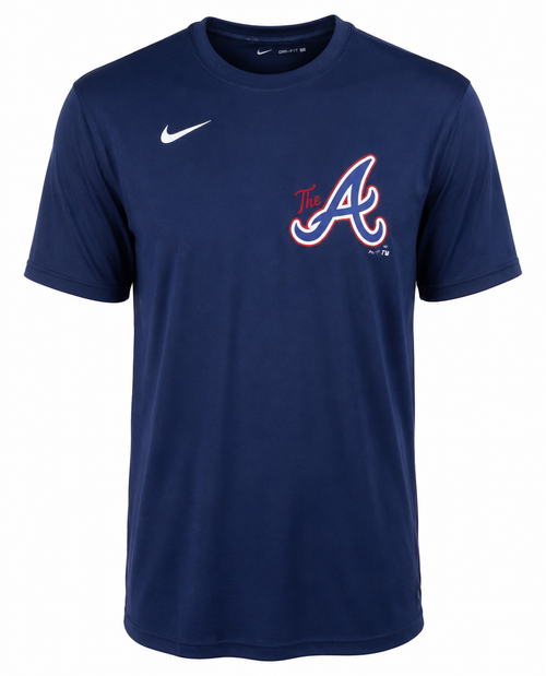 ATLANTA BRAVES NY23-4EW-AW-0NM Y/SS SYNTHETIC TEE RUSH BLUE