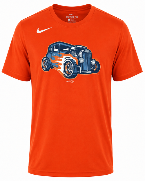 BOWLING GREEN HOT RODS NY28-89L-BHR-JGL Y/SS COTTON TEE TEAM ORANGE