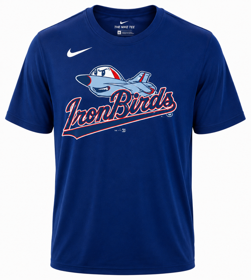 ABERDEEN IRONBIRDS NY28-4EW-ABD-JGL Y/SS COTTON TEE RUSH BLUE